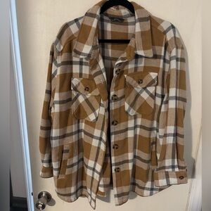 Plaid Button-Up Jacket